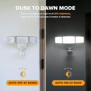 LUTEC 72W 7500LM LED Security Lights Motion Sensor Light Outdoor, 5000K Daylight, IP65 Waterproof, Dusk to Dawn, 3-Head Motion Detected Flood Light for Garage, Yard, Porch(White) by GreenHaven Gardens