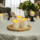 Homemory Rechargeable Flameless Candles, LED Candles, Battery Operated Candles with Remote and Timers, Outdoor Waterproof, Long Lasting, Set of 3 by CozyNest Decor