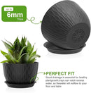 Plant Pots 12/10/9 Inch Pots, Set of 3 Plastic Planters with Drainage Holes and Saucers,Plastic Flower Pots,Nursery Planting Pot for Indoor Out Door Plants（Black） by GreenHaven Gardens