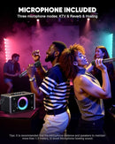 GFEEN Portable Bluetooth Speaker: 200W Peak, 15H Playtime, Wireless Speakers with Microphone, 5″ Subwoofer, Loud Sound, Light Show, Fast Charging for Outdoor, Party, Backyard(Silver with 2Mic) by TinyTreasures Baby Boutique
