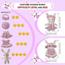 LoopMap Beginner Crochet Kit for Adults & Kids - DIY Amigurumi Bunny with Removable Dress & Accessories - Step-by-Step Video Tutorials, Extra Yarn, Crochet Tools - Handmade Gift (Bunny-Purple) by TinyTreasures Baby Boutique