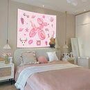 Lunerfex Y2K Tapestry Pink Dog Wall Tapestry, Cute Tapestries for Bedroom Funny Tapestries Wall Hanging for Bedroom Living Room Decor Pink-6 44"x60" by CozyNest Decor