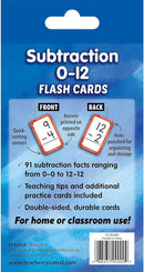 Teacher Created Resources Subtraction 0–12 Flash Cards (EP62034) by TinyTreasures Baby Boutique