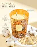 M&SENSE Pumpkin Spice Scented Candle, 3 Wick 35oz 150H Long Lasting Soy Candles, Fall Scent Unique Halloween Gifts Home Decor by CozyNest Decor
