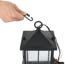 LOG BARN Outdoor Pendant Light Fixture, Farmhouse Exterior Lights, Anti-Rust Ceiling Outdoor Light with Seeded Glass, Lantern Hanging Light for Front Door, Entry, Porch, and Gazebo by CozyNest Decor