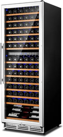 154 Bottle Wine Refrigerator, 24 Inch Wine Fridge Dual Zone with Adjustable Shelf, Wine Cooler with Double Pane Glass Door, Advanced Temp Control, Low Noise, Wide Large Wine Cooler Refrigerator by CozyNest Decor