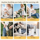 Portable Bottle Warmer for Travel, Detachable Baby Bottle Warmer Portable for Breastmilk Formula, Fast Heating & Long time Temp Keep, Rechargeable, Healthy for Baby on Journey, Car, Airplane by TinyTreasures Baby Boutique