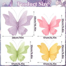 SUNBEAUTY Butterfly Party Decorations, 3D Paper Butterfly Decoration, Hanging Paper Butterfly for Baby Shower Decorations Girls, Women, Paper Flowers for Wall Decoration, Set of 4 by CozyNest Decor