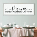 LuZhiQiang This Is Us Sign Wall Decor 40"×15" for Bedroom Family Sign Large Framed Wooden Wall Hanging Art (White) by CozyNest Decor