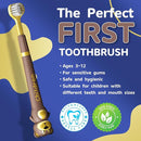 3 Sided Toothbrush for Kids, Japanese Design Triple-Angle Toothhugger, Cartoon Bear Design for Autism Toddlers, Kids Toothbrush for Aged 3-12, Soft Bristles for Gentle Gum Care (3Pack) by TinyTreasures Baby Boutique