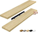 Sorbus Floating Shelves for Wall - 48 Inch Long Bathroom Shelves, Wall Decor for Bedroom, Kitchen, Living Room & Book Storage - Mounted Floating Shelf with Invisible Brackets (Maple Wood, 2 Pack) by CozyNest Decor