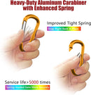 sprookber 4" & 5" Extra Large Aluminum Carabiner D Ring, Caribeener Clips, Spring Snap Hook for Keychain Clip, Set of 4 by TinyTreasures Baby Boutique