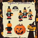 50 Pcs Halloween Mini Figurines Tiny Pumpkin Figures to Hide and Seek Rubber Wizard Miniatures Ornaments Gifts for Halloween Party Favors Table Decorations(Pumpkin) by CozyNest Decor