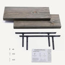 Fun Memories European Pine Floating Shelves for Wall, Mounted Shelf for Decor Storage Set of 2 - Natural Rustic Wooden Wall Shelf for Kitchen Bathroom Living Room Bedroom Farmhouse - Grey by CozyNest Decor