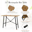 Sophia & William Outdoor Bar Set, Patio Bar Table and Chairs Set, Bar Height Patio Set - 4 x Swivel Bar Chairs(Brown), 1 x Rectangular Bar Table(Wood-Like) by CozyNest Decor