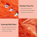 GONAAP Fuzzy Faux Fur Throw Blanket Orange Super Soft Cozy Plush Fuzzy Shaggy Blanket for Couch Sofa Bed (Orange, Throw(50"x60")) by CozyNest Decor