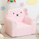 ALIMORDEN Animal Series Kid's Chair, Ultra-Soft Comfy Foam Filled Toddler Sofa Chair, Cute Animal-Shaped Design Toddler Couch, Lightweight Birthday for Baby Boys & Girls (Pink Bear) by CozyNest Decor