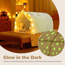INFANS Kids Bed Tent with Glow in The Dark, Portable Children Playhouse Privacy Space Twin with Mat Star Light Double Net Curtain, Indoor Outdoor Princess Tents Castle for Boys Girls by TinyTreasures Baby Boutique