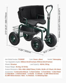 VEVOR Rolling Garden Seat with Wheels, Gardening Stool with Height Adjustable & 360°Swivel Seat, Ergonomic Backrest & Tool Storage, 400lbs Weight Capacity, Garden Scooter Wagon Cart for Yard, Patio by GreenHaven Gardens