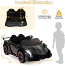 Costzon Ride on Car, Lamborghini Licensed 12V Battery Powered 4WD Sports Car with Remote Control, 3 Speeds, Hydraulic Doors, LED Lights, Towing Wheel, Horn, Music, Electric Vehicle for Kids Aged 3-8 by TinyTreasures Baby Boutique