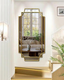 Wall Mirror Full Length, 47" x 24" Gold Framed Full Body Mirror, Scalloped Beveled Polished Decorative Mirrors, Large Rectangle Irregular Wall Mirror for Bathroom/Bedroom/Living Room/Entryway by CozyNest Decor