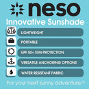Neso Tents Beach Tent with Sand Anchor, Portable Canopy Sunshade - 7' x 7' - Patented Reinforced Corners (Sunshine) by TinyTreasures Baby Boutique