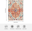 HGOD DESIGNS Carpet Pattern Throw Blanket Boho Style Ethnic Design Orange Blue Soft Blankets and Throws 40x50 Inch Caring for Women Men (100x130cm) by CozyNest Decor