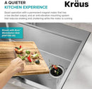 KRAUS WasteGuard High-Speed 3/4 HP Continuous Feed Ultra-Quiet Motor Garbage Disposal with Power Cord and Flange Included and Universal Mount, KWD210-75MGR by CozyNest Decor