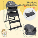 6-in-1 Baby High Chair, Convertible Highchair for Babies to Toddlers, Step Stool for Dining Time, Foldable & Easy Clean, Space-Saving Design, Adjustable, Navy Blue by TinyTreasures Baby Boutique