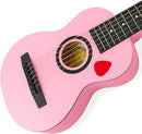 23" Acoustic Guitar, Kids 6 String Toy Guitar - Realistic Steel Strings - Beginner Practice First Musical Instrument for Children, Toddlers (Pink) by TinyTreasures Baby Boutique