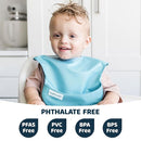 Tiny Twinkle Mess Proof Baby Bibs for Eating - Waterproof, Wipeable Bibs - Toddler Bibs - Travel Friendly - PFAS, PVC, BPA, Phthalate Free - Baby Food Bibs (3 Pack,Slate, Olive) by TinyTreasures Baby Boutique