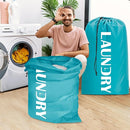 Sylfairy Laundry bags, 2 Pack Travel Laundry Bag for Dirty Clothes with Drawstring, Heavy Duty Laundry Bag for Traveling Camping, Easy Fit a Laundry Hamper or Basket Travel Essentials by TinyTreasures Baby Boutique