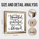 Thankful Grateful Blessed Sign, Inspirational Wood Sign, Wooden Plaques Signs Table Decor, Rustic Desk Decorate, Christian Home Decorate, Appreciation Gift, Mom Gift, Farmhouse Signs by CozyNest Decor