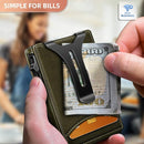 BULLIANT Men Wallet,Money Clip Wallet Slim For Gift Men 9Cards-Metal Credit Card Case in Magnetic Leather Flip by TinyTreasures Baby Boutique