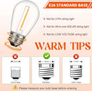 36 Pack S14 LED Bulbs for Outdoor String Lights, Shatterproof Replacement Edison Bulbs for Patio String Lights Outdoor Waterproof, Warm White 2200K, Dimmable, E26 Standard Base by GreenHaven Gardens
