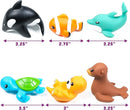 Tub Works® Marine™ Mold Free Bath Toys, 6 Pack | Sealed, No Hole Bath Toys Design Keeps Moisture Out | Soft, Squeezable & Float on Water | Easy-Grip Baby & Toddler Bath Toy Set | Great Baby Pool Toys by TinyTreasures Baby Boutique