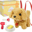 Plush Toys Walking Dog Toys That Can Walk, Bark and Wag Tail,Interactive Electronic Pet Toys Puppy with Leash,Easter Christmas Birthday Gift for Toddlers Kids by TinyTreasures Baby Boutique