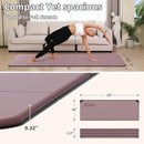 Foldable Yoga Mat Extra Thick 0.32 Inches Eco-Friendly POE Material, Non-Slip Design Fitness Mats, Multi-Purpose Workout Mats For Studio or Home Use (70 x 24 x 0.32 inches） by TinyTreasures Baby Boutique
