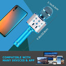 BlueFire 4 in 1 Karaoke Wireless Microphone with LED Lights, Portable Microphone for Kids, Great Toys for Kids, Girls, Boys and Adults (Blue) by TinyTreasures Baby Boutique