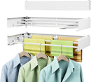 Laundry Drying Rack Collapsible, Wall Mounted Clothes Drying Rack Wall, Space Saving Drying Rack for Laundry, 19.8" Wide, 3 Aluminum Rods, 50 lb Capacity by CozyNest Decor