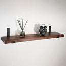 CONSDAN Floating Shelves for Wall Mounted Book Shelf Hanging Shelves Floating Bookshelf for Bedroom, Bathroom, Living Room, Kitchen USA Grown Solid Hardwood, Dark Maple 24x7.5x1.5 in (Set of 2) by CozyNest Decor