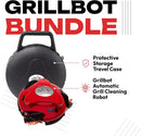 Grillbot Automatic Grill Cleaning Robot with Nylon Brushes, BBQ Grill Cleaner, Grill Brush, Grill Scraper, BBQ Accessories (Red Grillbot + Carry Case) by GreenHaven Gardens