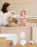 Edge Corner Protector Baby Proofing, 6.56FT 0.6'' Thicken L-Shape Furniture Fireplace Safety Bumper Guard with 6 Corners, Pre-Taped, Soft NBR Rubber Foam, Table Edge Protector for Baby (White) by TinyTreasures Baby Boutique