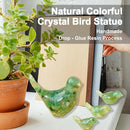 Crystal Bird Figurines, Resin Animal Statues, Miniature Decorative Gravel Birds, Home Decor (4PCS-GreenAventurine) by CozyNest Decor