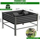 Raised Garden Bed with Legs, 48×48×32in Large Metal Elevated Raised Planter Box,1000lb Capacity with Drainage Holes for Vegetables Lawn Green Flowers, Fruits, Terrace