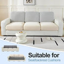 Chenille Sofa Armrest Covers, Soft Stretch Non-Slip Couch Arm Covers for Sofa, Chair or L Shaped Sectional, Furniture Protector (2 Pieces, Beige) by CozyNest Decor