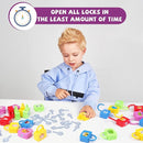 AXEARTE Montessori Educational Toys - Alphabet Learning Locks and Keys for Toddlers - 26 Locks & Keys Set - Baby Sensory Fine Motor Skills Toys - ABC Locks and Keys by TinyTreasures Baby Boutique