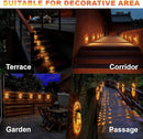 Solar Atmosphere Lights for Outside, IPX4 Waterproof Decor, Warm Light for Backyard/Railing/Step/Patio/Stair Railings and Wall (6 Pack) by GreenHaven Gardens