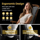 YZ HOME Rocking Chair Cushion, Set of Thicken Seat & Back Chair Cushions with Memory Foam, Non-Slip Chair Pad with Ties for for Indoor&Outdoor Rocker, Dark Grey, 22x17x5/17x17x5 by CozyNest Decor