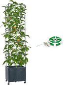 Raised Garden Bed with Tomato Cage 67.6” Self Watering Tomato Planter Boxes with Trellis Wheels for Outdoor Climbing Flowers Vegetable Vine Vegetables by GreenHaven Gardens
